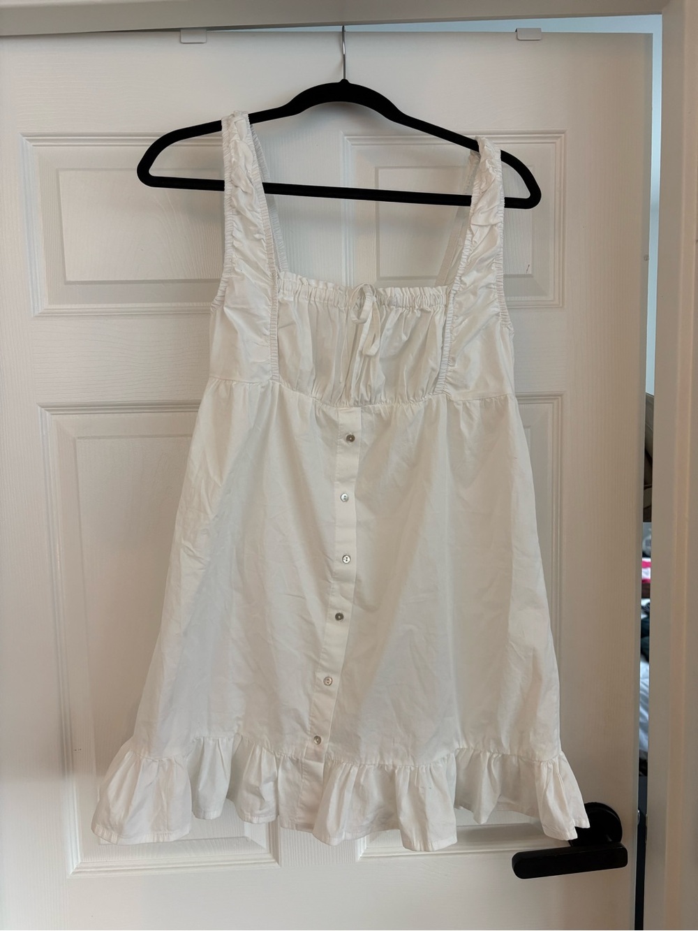 Frankie’s bikinis white mini babydoll dress. Never worn new with tags!!